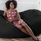 Jaxx 7" Giant Bean Bag Sofa in Black, , large