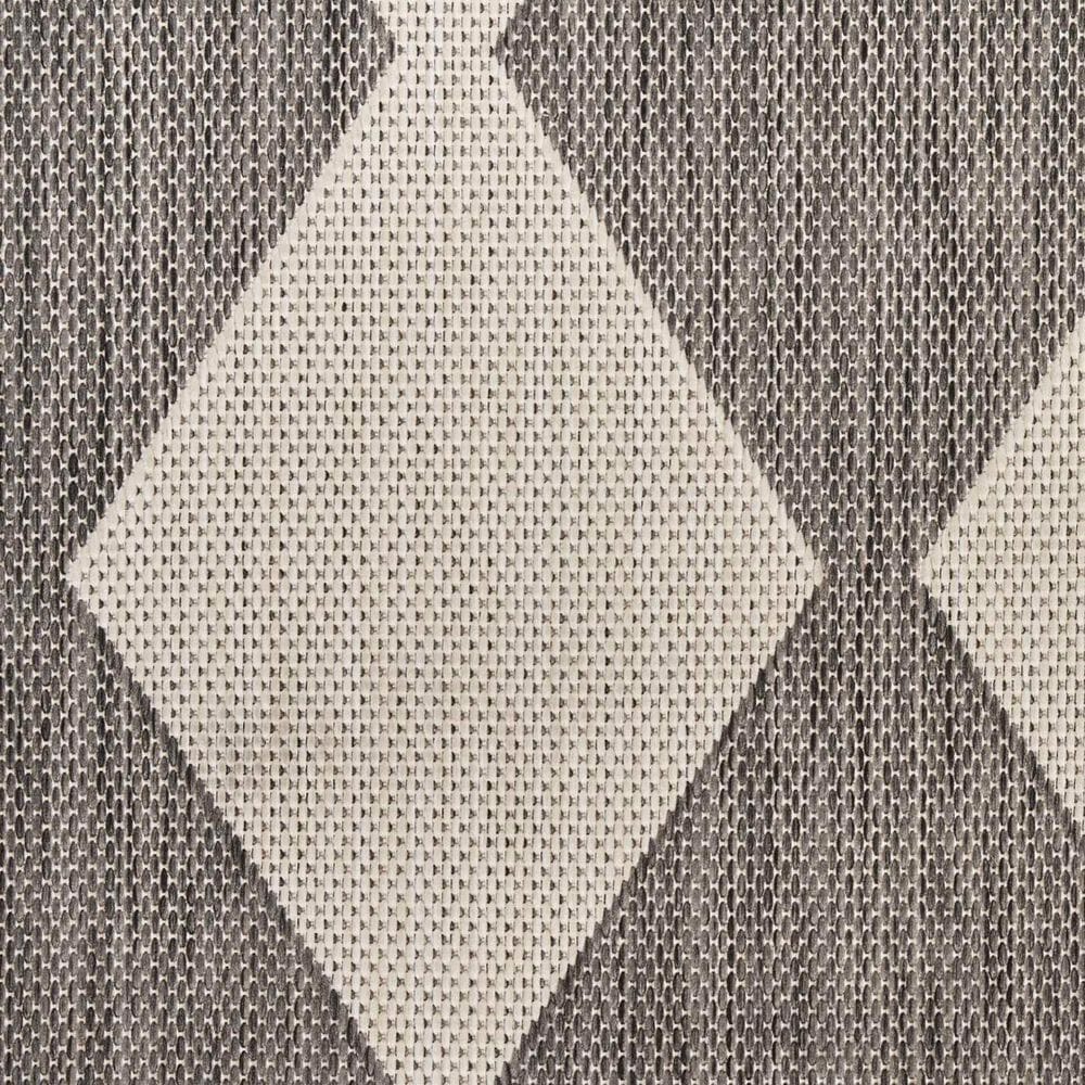 Nourison Positano Geometric Charcoal 7&#39; x 10&#39; Indoor/Outdoor Area Rug, , large