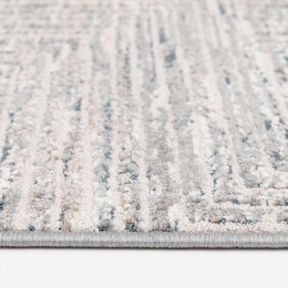 Central Oriental Heirloom Odette Sky Blue and Navajo White 9'10" x 12'10" Area Rug, , large