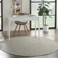 Nourison Positano 6" Round Light Grey Indoor/Outdoor Area Rug, , large