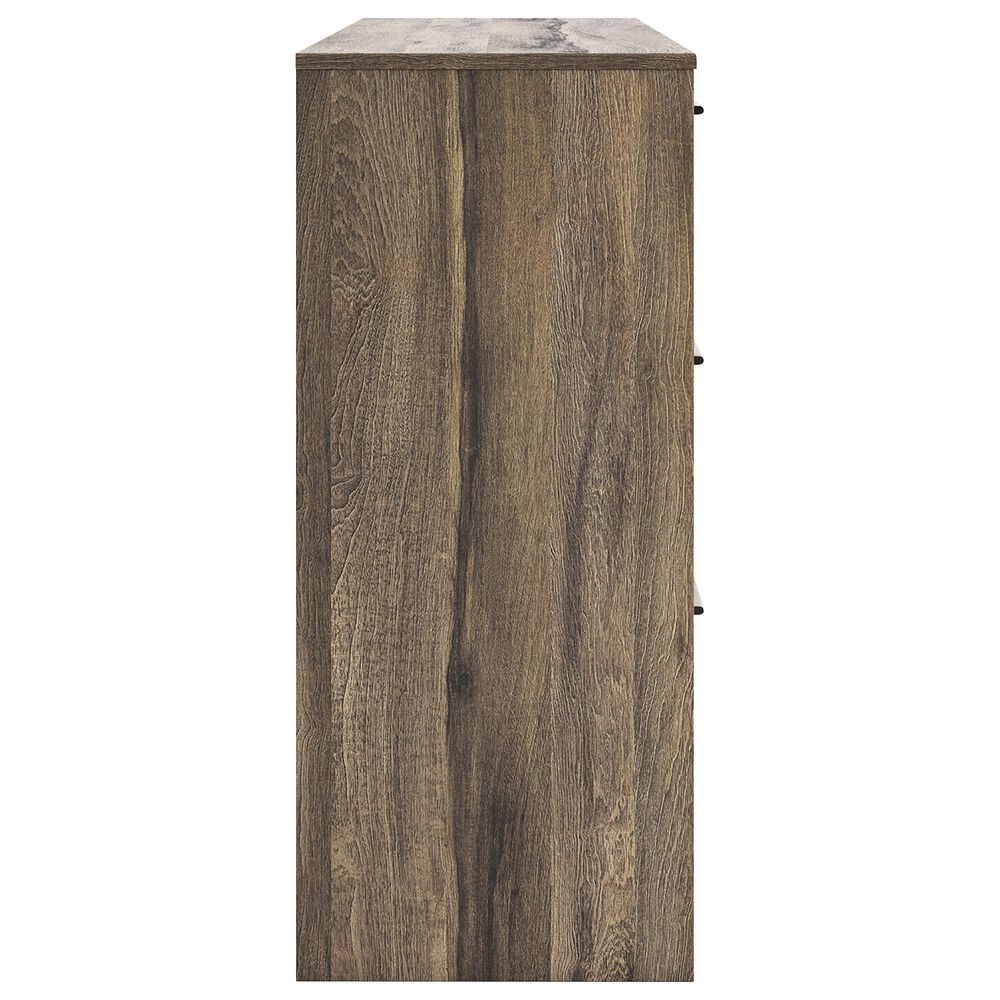 Ashley Elbrim 5-Piece Full Panel Bedroom Set in Weathered Brown, , large