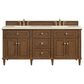 James Martin Vanities Lorelai 72" Double Vanity in Mid-Century Walnut with 3 cm Eternal Marfil Quartz Top, , large