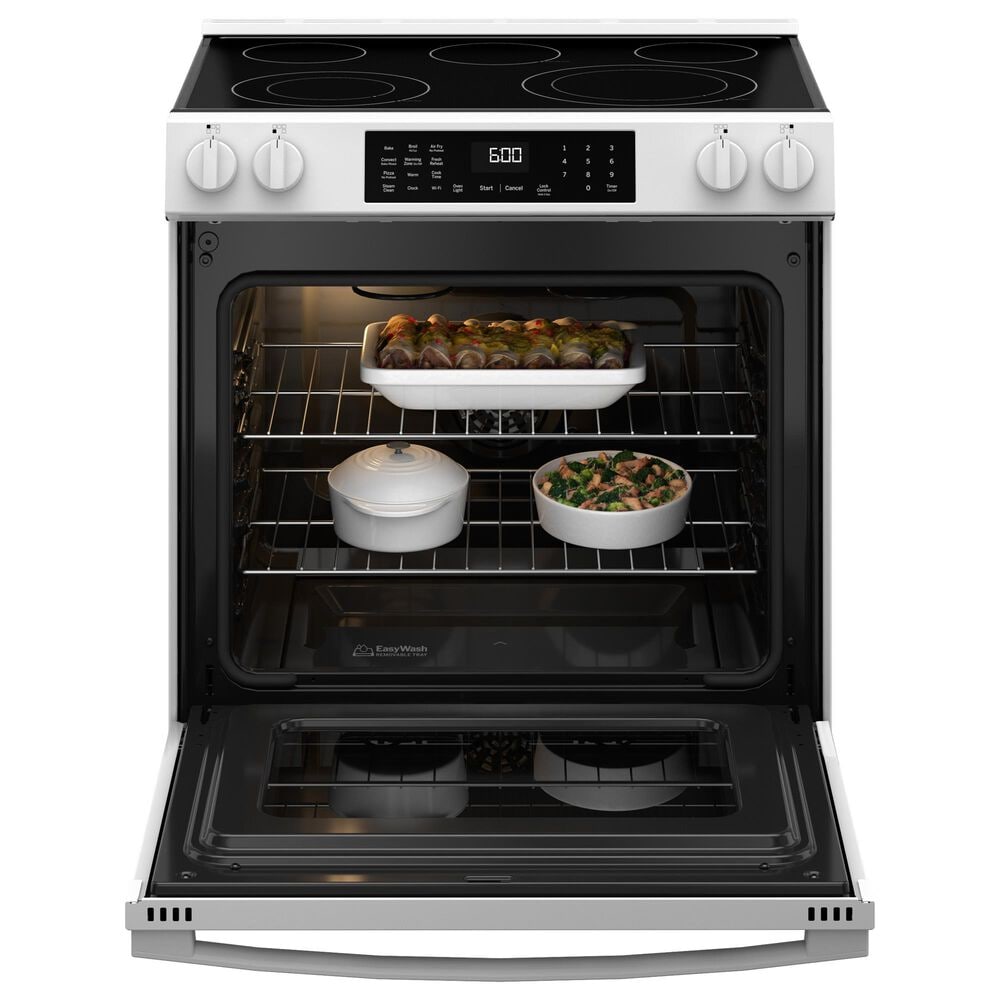 GE Appliances 30&quot; Slide-In Electric Convection Range with No Preheat Air Fry in White, , large