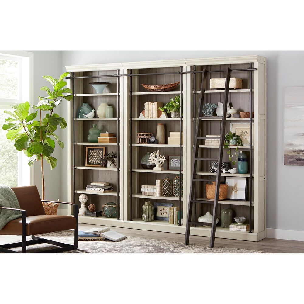 Wycliff Bay Toulouse Bookcase in Aged White and Warm Gray without Ladder, , large