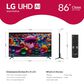 LG 86" Class UA77 4K UHD AI - Smart TV with 3.1.1 Channel Soundbar System in Black, , large