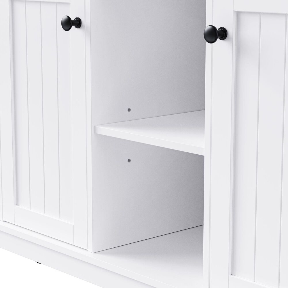 HOMLUX 53inch Large Kitchen Island in White(Three Packages), , large