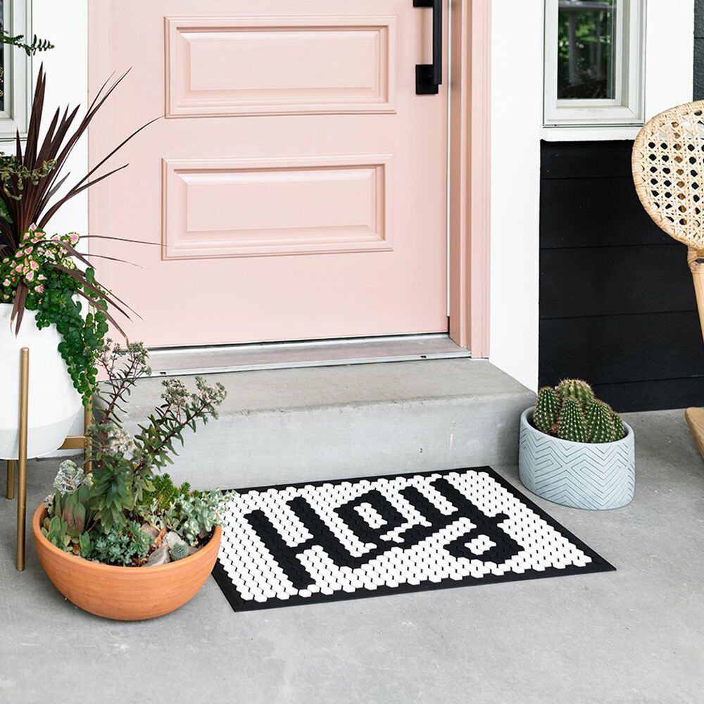 Pattern Brands Tile Mat 1.5&quot; x 2.5&quot; White Door Mat, , large
