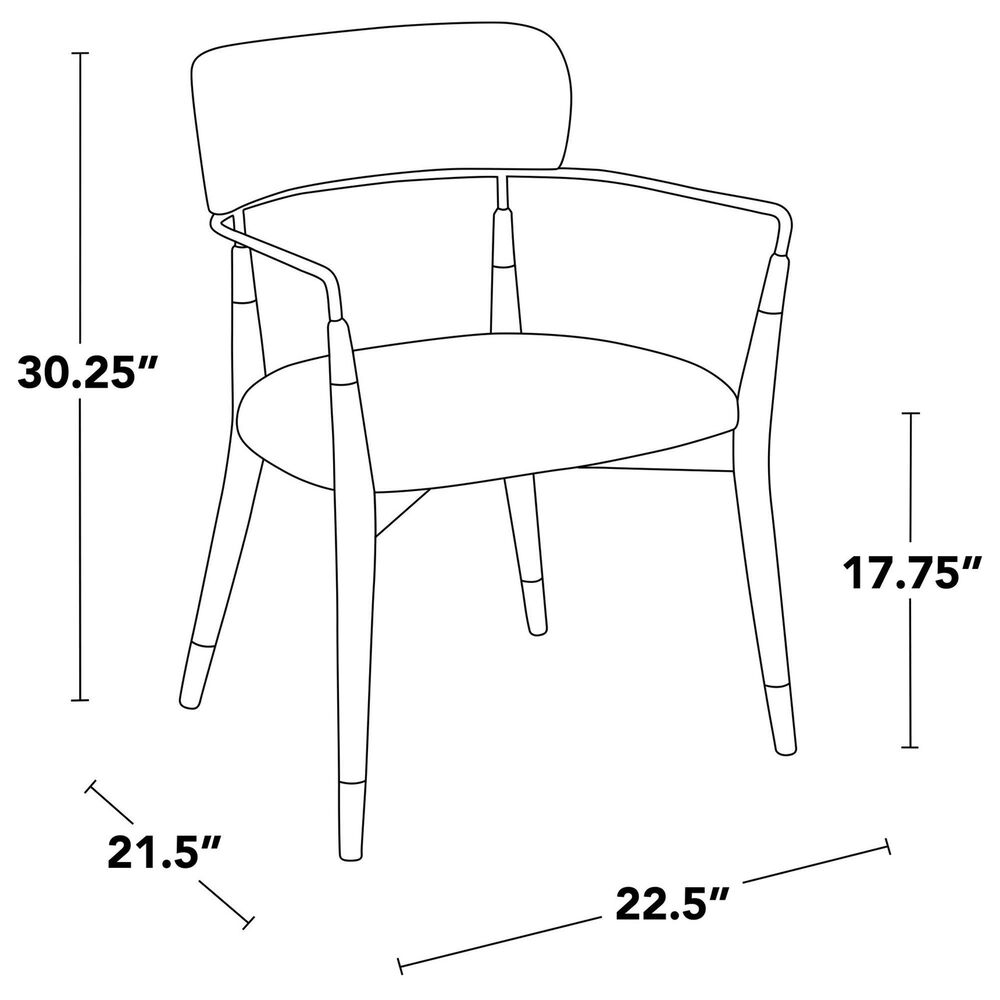 Lumisource Savannah Arm Chair with Cream Cushion in Copper and Whitewashed &#40;Set of 2&#41;, , large