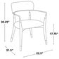 Lumisource Savannah Arm Chair with Cream Cushion in Copper and Whitewashed (Set of 2), , large