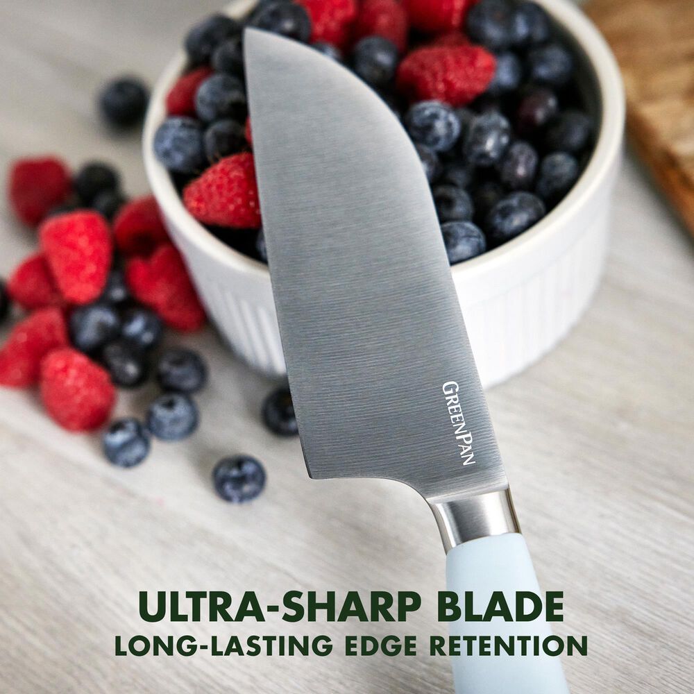 Green Pan Titanium Cutlery Ultimate 16-Piece Knife Block Set in Blue Haze, , large