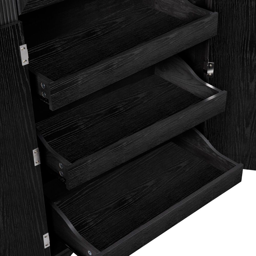 HOMLUX 71" Tall Kitchen Pantry Cabinet with 3 Pull Out Cabinet Organizers, Farmhouse Embossed Texture Storage Cabinet with 6 Door Shelves, 2 Drawers, Freestanding Cupboard for Kitchen, Dining Room Black, , large