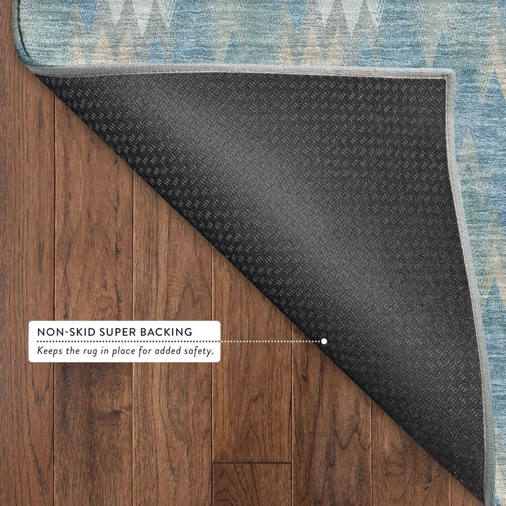 Dalyn Rug Company Soft Essentials Chevron Teal 2'6" x 3'10" Area Rug, , large