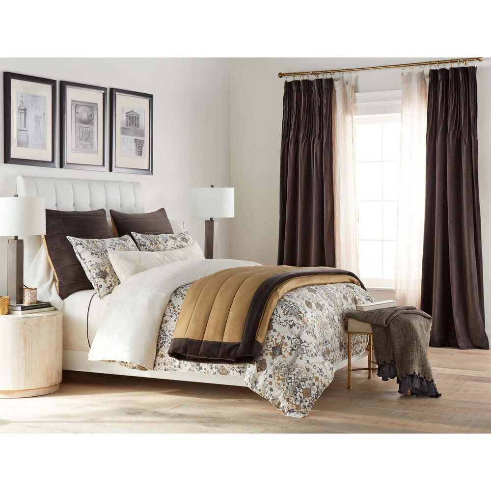 Amity Home Alexandra Queen Quilt in Ochre and Charcoal, , large