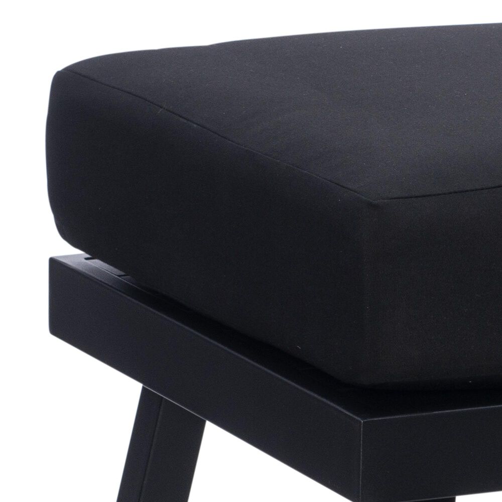 Linon Home Decor Holland Patio Ottoman in Black, , large