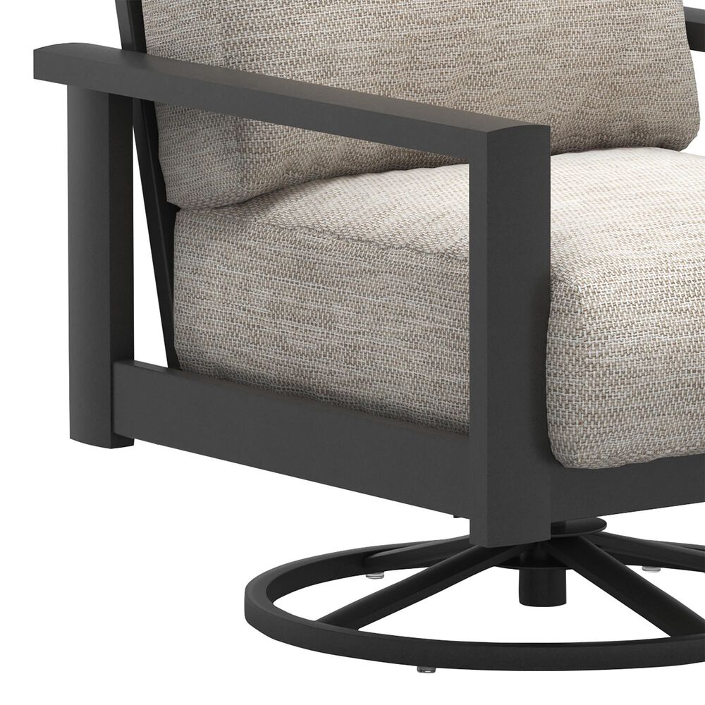 Homecrest Elements Outdoor High Back Swivel Rocker Chat Chair in Mainstreet Putty, , large