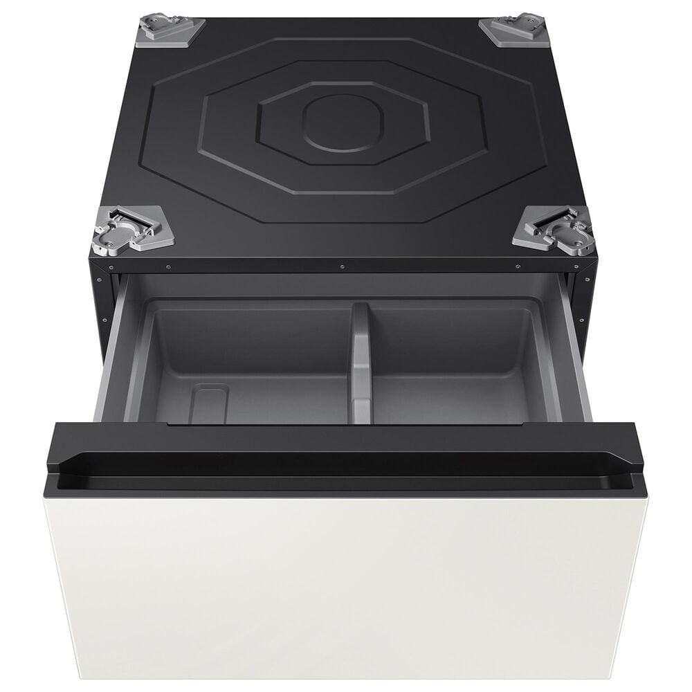 Samsung Bespoke 27" Laundry Combo Pedestal with Storage Drawer in Ivory, , large