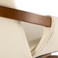 Lumisource Cosmo Arm Chair with Cream Faux Leather Cushion in Walnut, , large