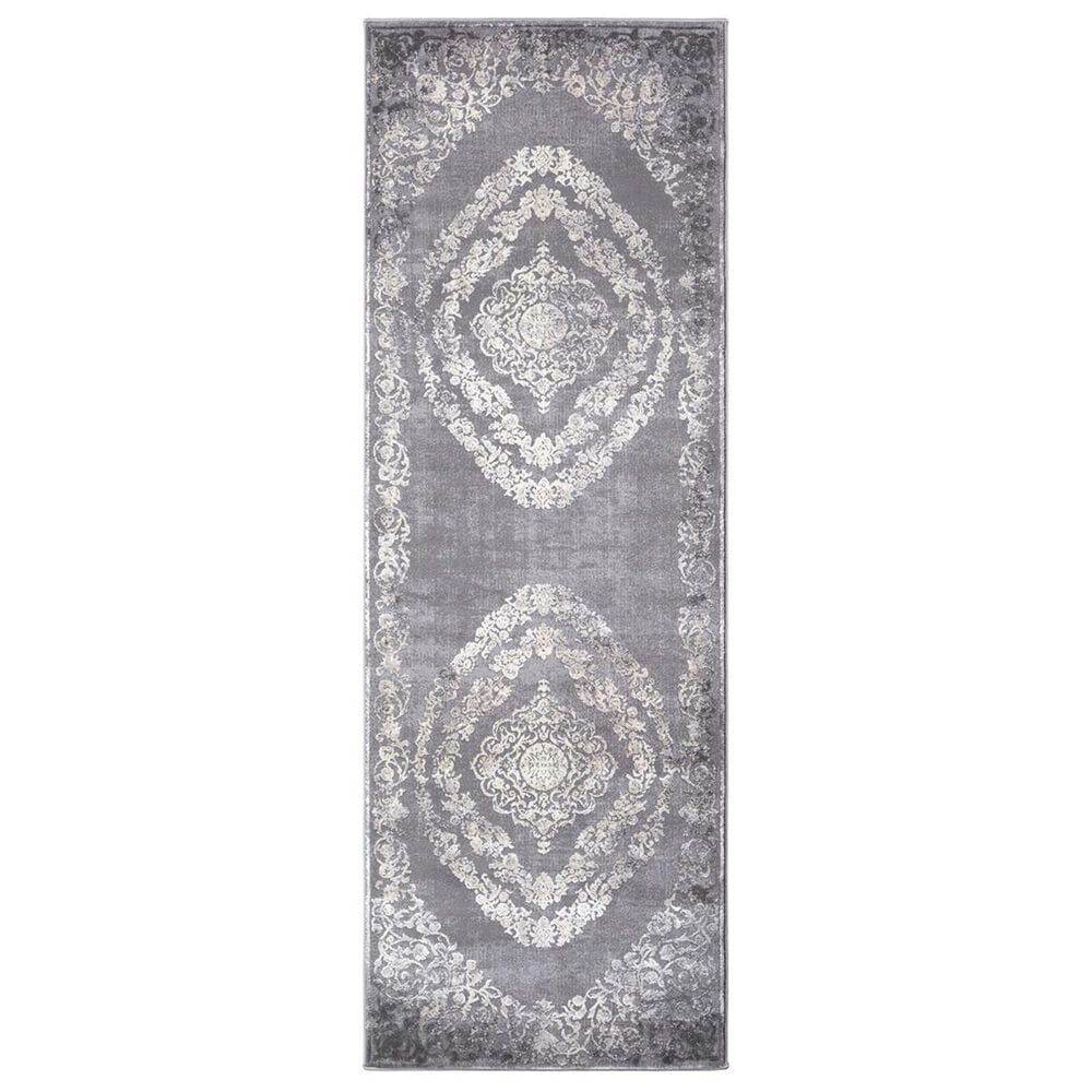 Surya Tibetan TBT-2301 2"7" x 7"6" Medium Gray and Charcoal Runner, , large