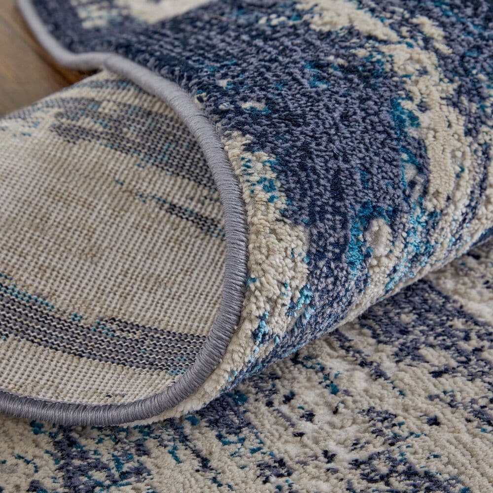 Feizy Indio 5&#39; x 8&#39; Beige and Blue Area Rug, , large