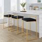 Lumisource Fuji Stackable Counter Stool with Black Velvet Cushion in Gold (Set of 2), , large
