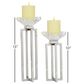 Maple and Jade 13" Glam Candle Holder with Rectangular Frame in Silver (Set of 2), , large