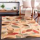 Surya Riley Light Green, Dark Brown, Olive, Red, Charcoal, Black and Mustard 6"7" x 9"6" Area Rug, , large