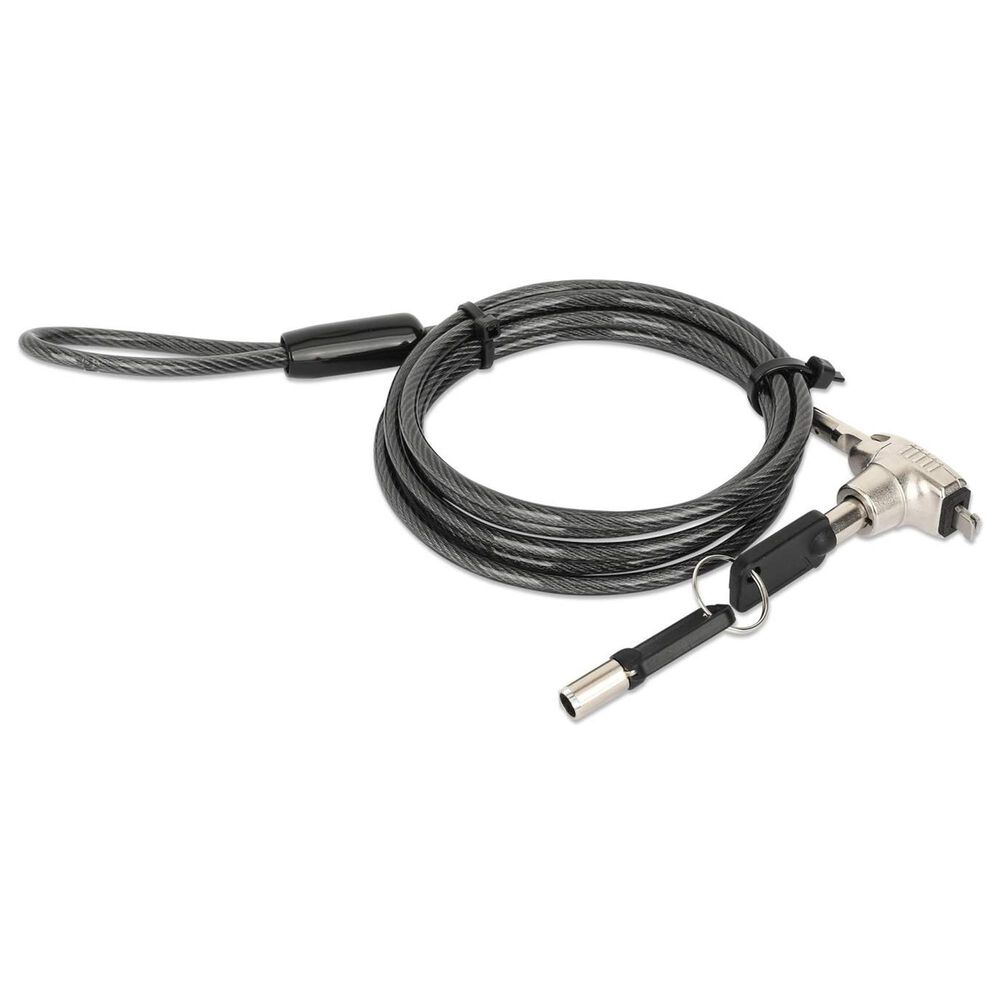 Manhattan Keyed Laptop Lock for Nano Security Slot in Translucent Black and Silver, , large