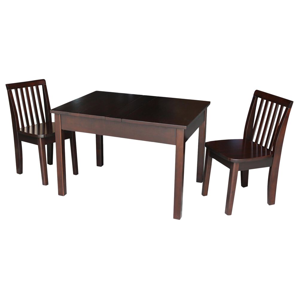 International Concepts Mission 3 Piece Juvenile Table Set in Rich Mocha, , large
