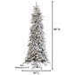 The Gerson Company 7.5" Pre-Lit Artificial Narrowed Flocked Pencil Pine with White Lights in Green, , large