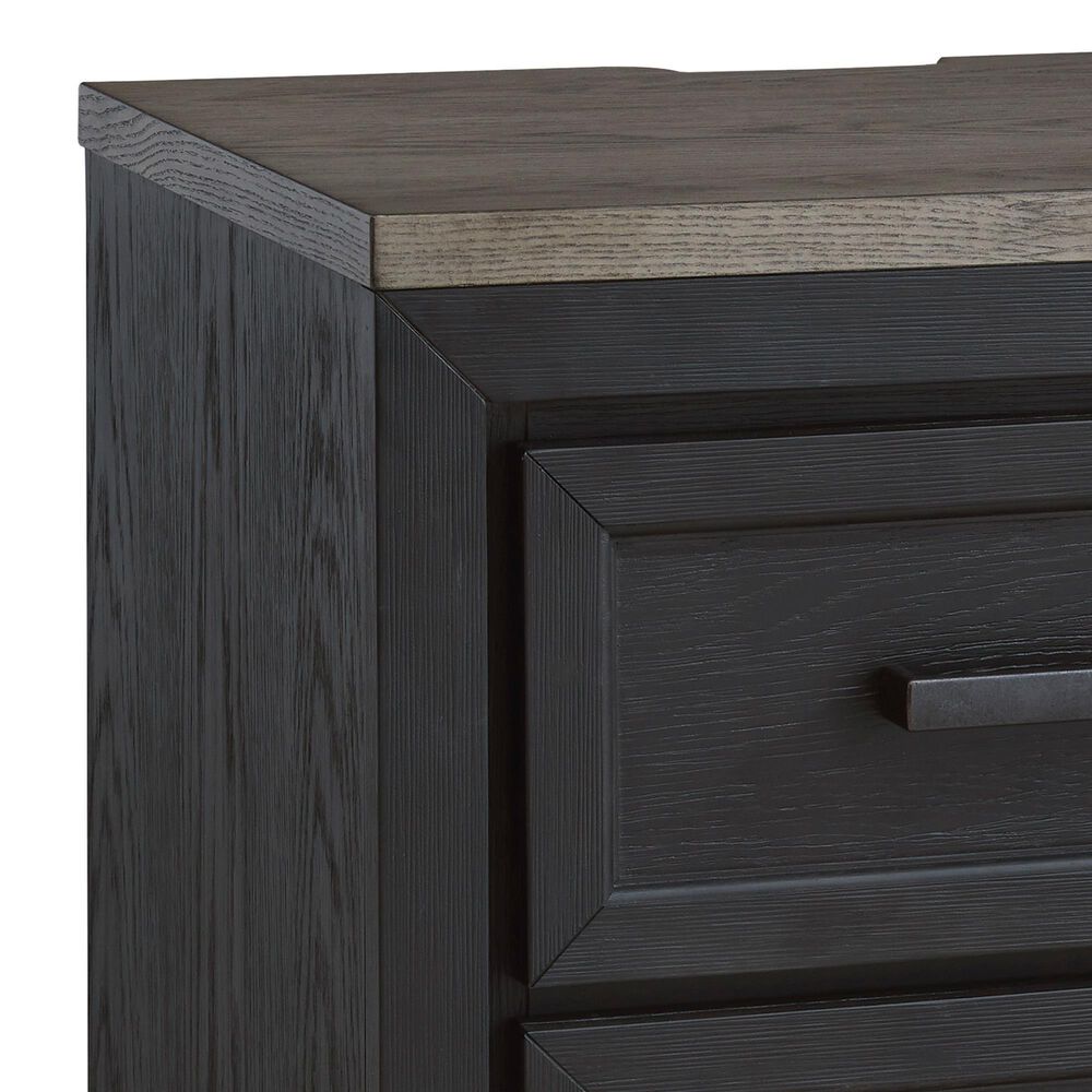 Millenium Foyland Queen Storage Bed and Two Nightstands in Black and Brown, , large