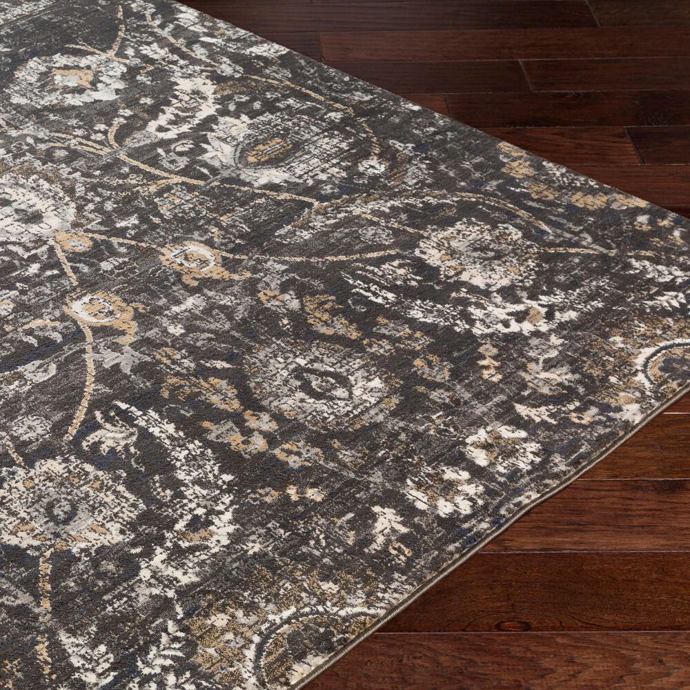 Surya Indigo IGO-2317 6'9" x 9' Black, Gray and Beige Area Rug, , large