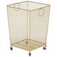 Maple and Jade Laundry Storage Cart with Ring Handles in Matte Gold, , large