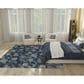 Nourison Garden Oasis GOA03 Navy 8" x 10" Indoor/Outdoor Area Rug, , large