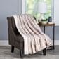 Timberlake Lavish Home Premium Faux Wolf Fur Blanket in Pearl White, , large