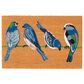 Trans-Ocean Import Natura Blue Birds 2" x 3" Natural and Blue Door Mat, , large