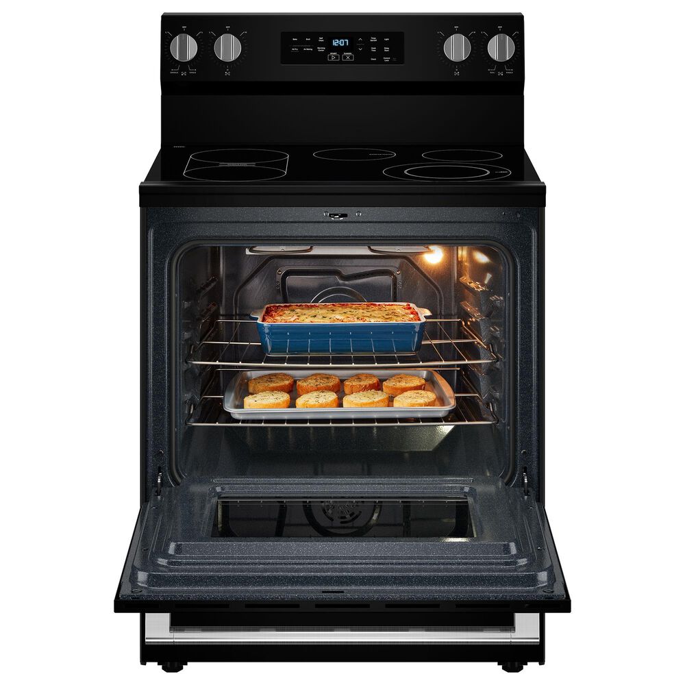 Maytag 5.3 Cu. Ft. Freestanding Electric Range with No Preheat Air Fry and Air Baking in Black, , large