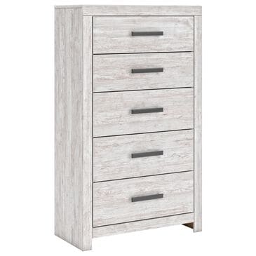 Ashley Cayboni 5-Drawer Chest in Whitewash, , large
