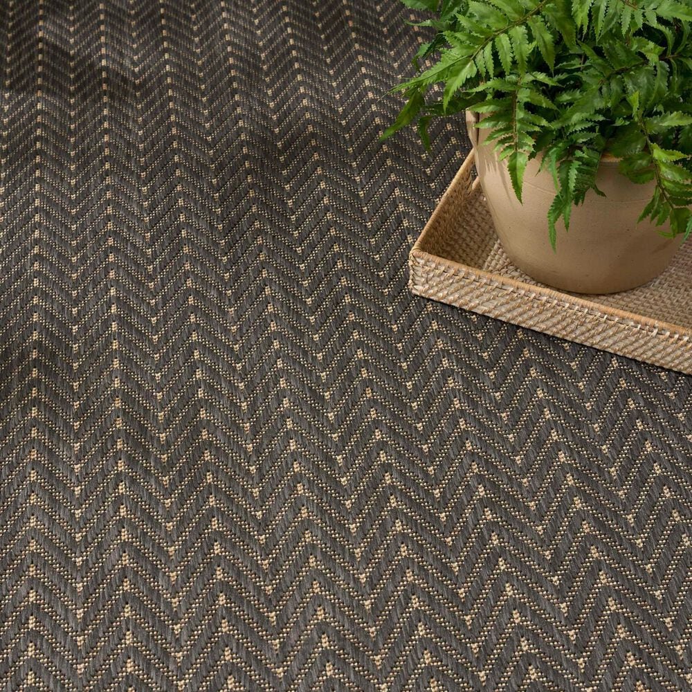 Nourison Horizon HOZ02 Charcoal 8&#39; x 10&#39; Indoor/Outdoor Area Rug, , large