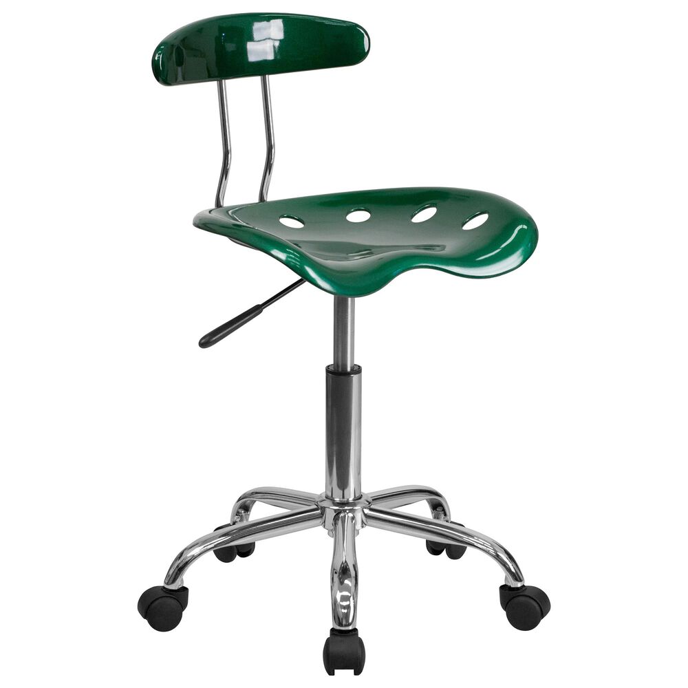 Flash Furniture Vibrant Swivel Task Chair in Green, , large