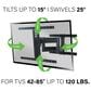 Sanus Full-Motion Wall Mount for 42" - 90" TVs in Black with Red 6" HDMI Cable and Black 7-Outlet Surge Protector Power Strip, , large