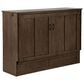 New Day Furniture Express Full Murphy Cabinet Bed with Mattress in Normandy Brown, , large