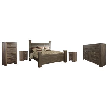 Signature Design by Ashley Juararo 5-Piece King Bedroom Set in Dark Brown, , large