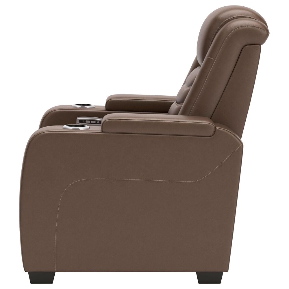 Ashley High Impact Power Recliner with Adjustable Headrest in Tobacco, , large