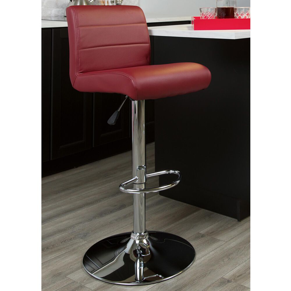 Flash Furniture Adjustable Barstool in Burgundy, , large