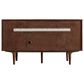James Martin Vanities Amberly 60" Single Bathroom Vanity in Mid-Century Walnut with 3 cm Eternal Jasmine Pearl Silestone Top, Rectangular Sink and FreePower Wireless Charger, , large