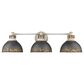 Golden Lighting Kinsley 3-Light Bath Vanity in Aged Galvanized and Antique Black Iron, , large