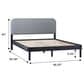 Walker Edison Annette Queen Platform Bed in Black, , large