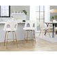 LumiSource Ava Swivel Counter Stool with Snow White Fabric Upholstery in Gold (Set of 2), , large