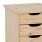 Linon Home Decor Cary 6-Drawer Rolling Cart in Unfinished, , large
