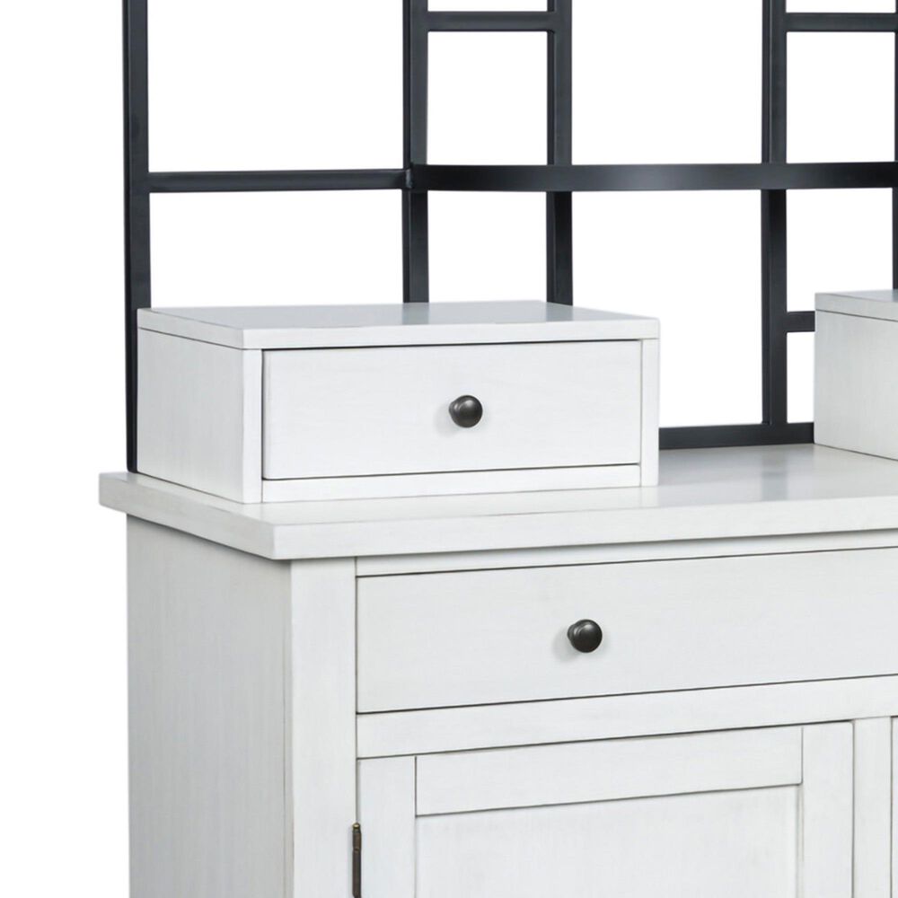 Ashley Greddinton Baker's Rack and Hutch in White and Black, , large